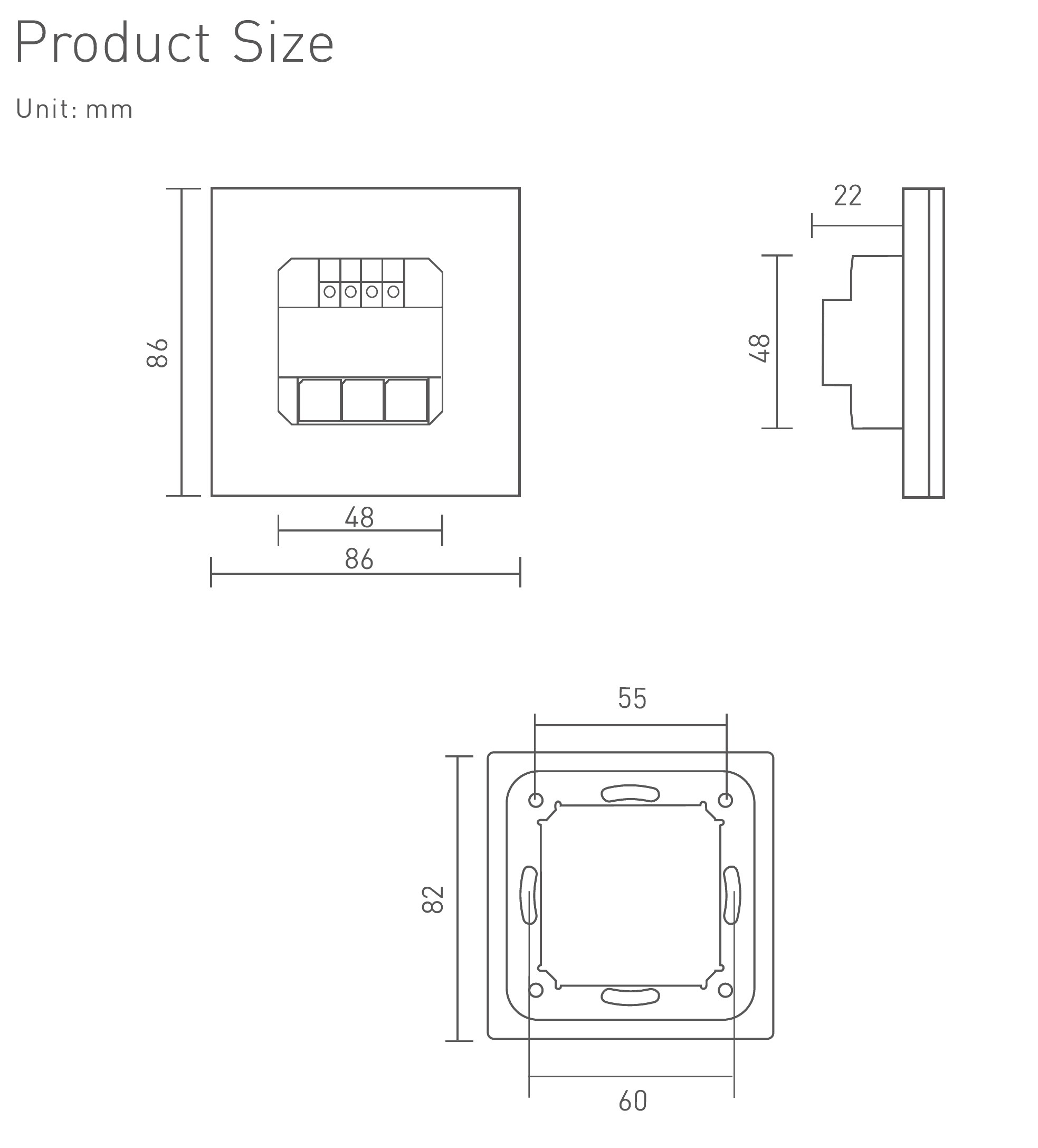 DALI Touch Panel, CT Dimming control, Support TC type control, Scene, Group, Unicast, Broadcast mode. Output signal: DALI, Touch vibration, IP20. EDT2  LTECH Touch Panel
